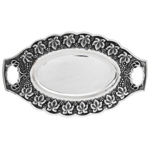 TABULEIRO OVAL EM PRATA