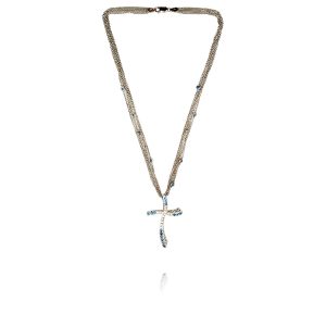 FIO EM OURO COM DIAMANTES E SAFIRAS